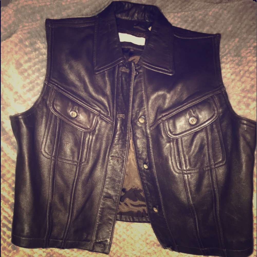 Valerie Steven lambskin leather vest